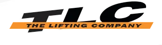 Logo for TLC, The Lifting Company, featuring bold black letters "TLC" with an orange bar underneath containing the text "THE LIFTING COMPANY" in black capital letters.